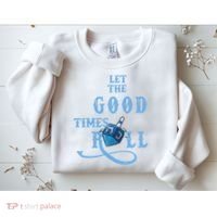Let The Good Times Roll Raglan Hanukkah Sweatshirt thumb 2