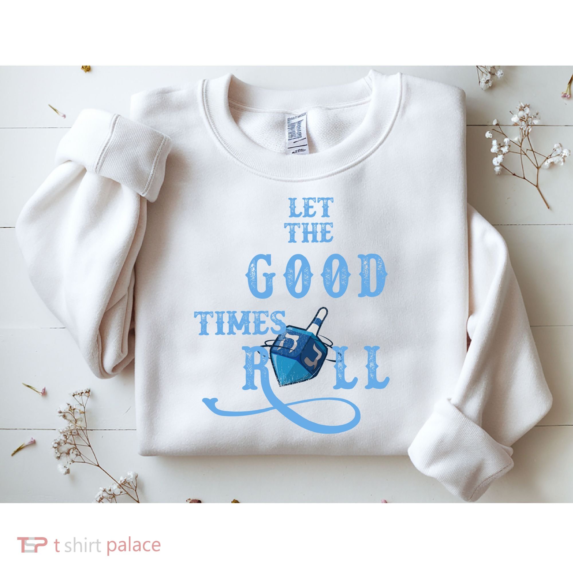 Let The Good Times Roll Raglan Hanukkah Sweatshirt