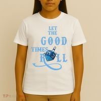 Let The Good Times Roll Raglan Hanukkah T-Shirt thumb 4