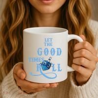 Let The Good Times Roll Raglan Hanukkah Coffee Mug thumb 3