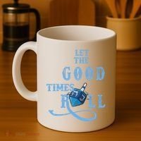 Let The Good Times Roll Raglan Hanukkah Coffee Mug thumb 4