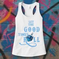 Let The Good Times Roll Raglan Hanukkah Women's Tank Top thumb 3