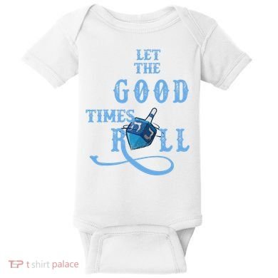 Let The Good Times Roll Raglan Hanukkah Baby Bodysuit