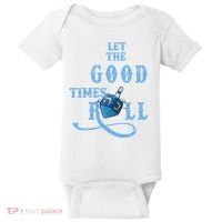 Let The Good Times Roll Raglan Hanukkah Baby Bodysuit thumb 0