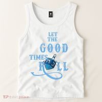 Let The Good Times Roll Raglan Hanukkah Tank Top thumb 2