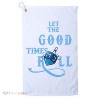 Let The Good Times Roll Raglan Hanukkah Golf Towel thumb 0