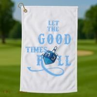Let The Good Times Roll Raglan Hanukkah Golf Towel thumb 1