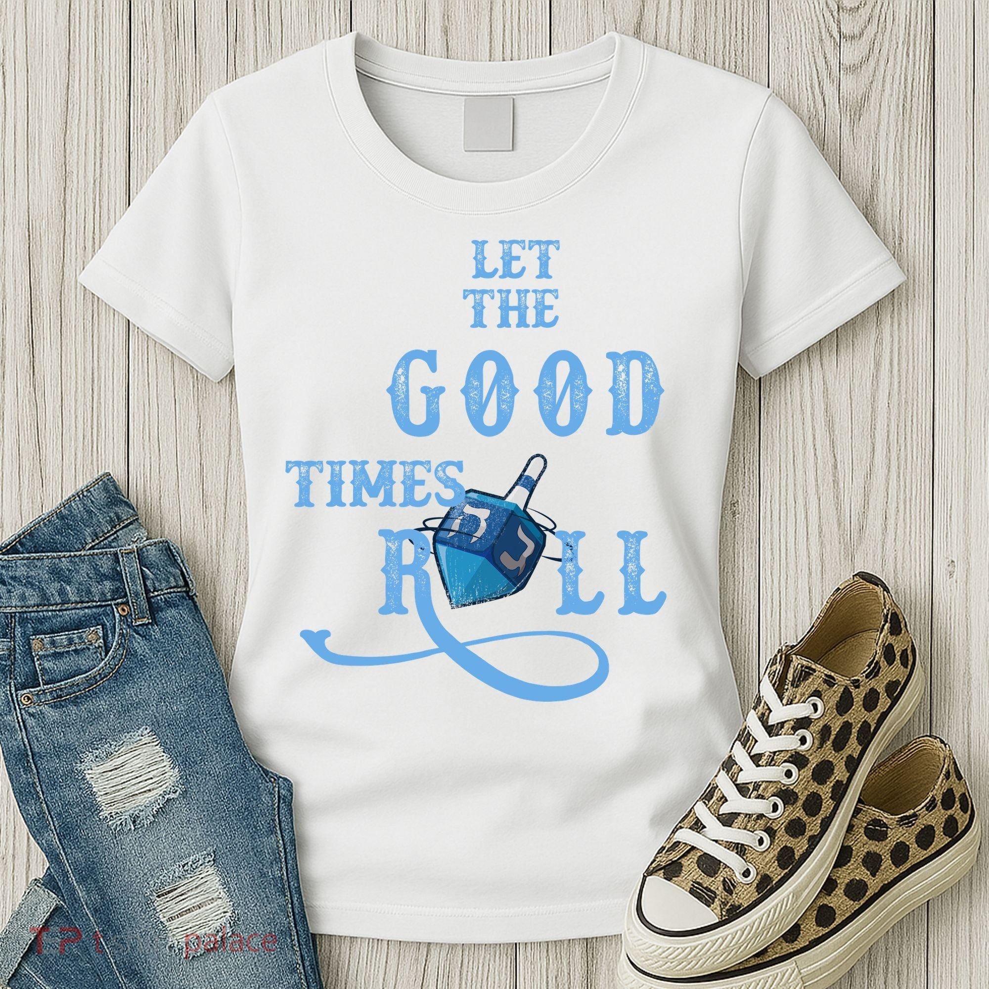 Let The Good Times Roll Raglan Hanukkah Women's T-Shirt
