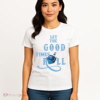 Let The Good Times Roll Raglan Hanukkah Women's T-Shirt thumb 4