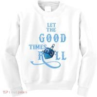 Let The Good Times Roll Raglan Hanukkah Kids Sweatshirt thumb 0