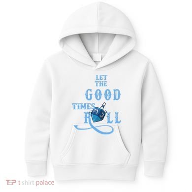Let The Good Times Roll Raglan Hanukkah Kids Hoodie