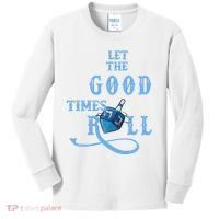 Let The Good Times Roll Raglan Hanukkah Kids Long Sleeve Shirt thumb 0