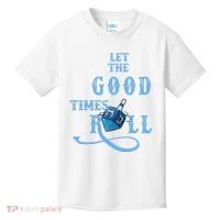 Let The Good Times Roll Raglan Hanukkah Kids T-Shirt thumb 0