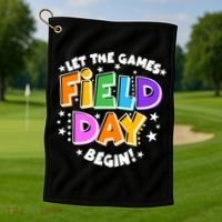 Let The Games Begin Field Day Golf Towel thumb 1