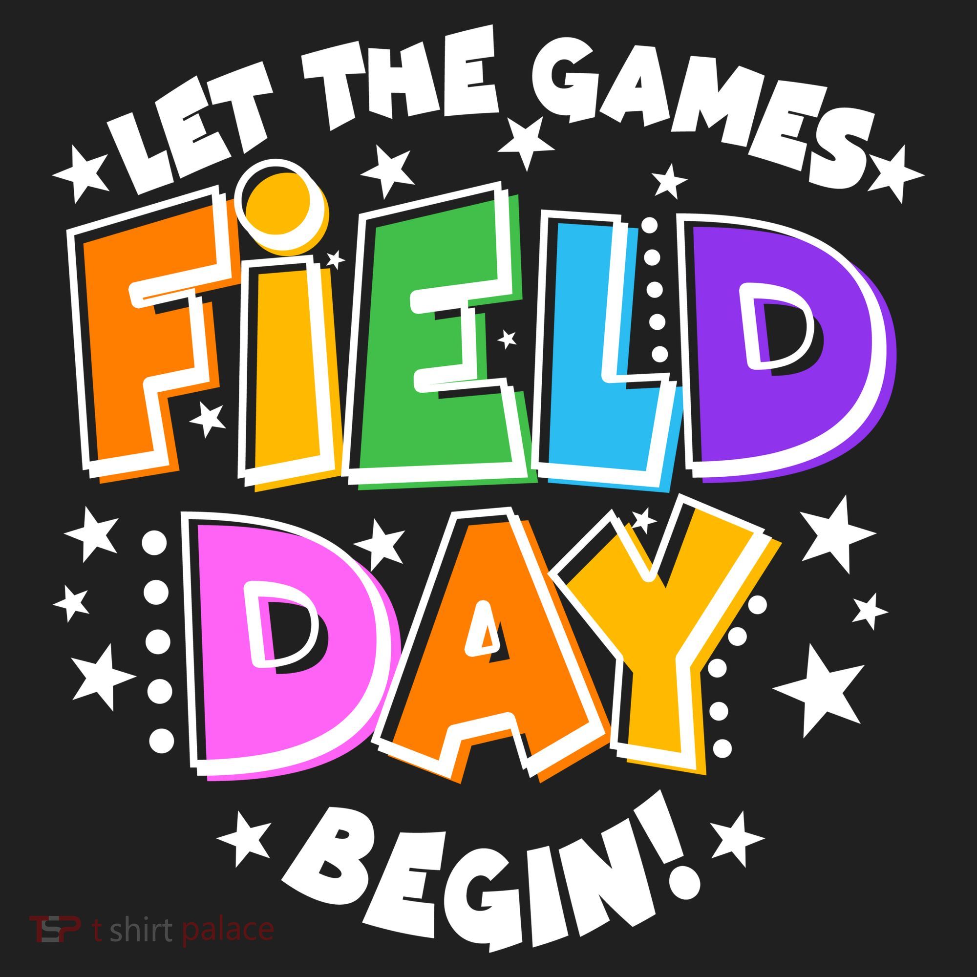 Let The Games Begin Field Day Golf Towel