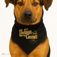 Leave The Gun Take The Cannoli USA-Made Doggie Bandana thumb 1