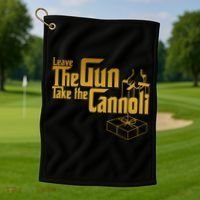 Leave The Gun Take The Cannoli Golf Towel thumb 1
