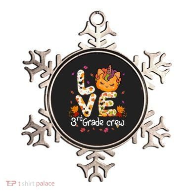 Love Third Grade Crew Unicorn Pumpkin Halloween Matching Great Gift Ornament