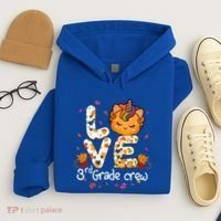 Love Third Grade Crew Unicorn Pumpkin Halloween Matching Great Gift Hoodie thumb 4