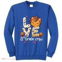 Love Third Grade Crew Unicorn Pumpkin Halloween Matching Great Gift Sweatshirt thumb 0