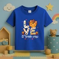 Love Third Grade Crew Unicorn Pumpkin Halloween Matching Great Gift Toddler T-Shirt thumb 3