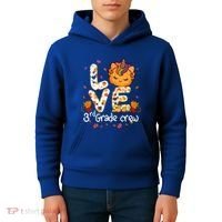 Love Third Grade Crew Unicorn Pumpkin Halloween Matching Great Gift Kids Hoodie thumb 4