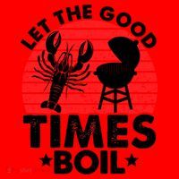 Let The Good Times Boil Funny Crawfish Santa Hat thumb 1