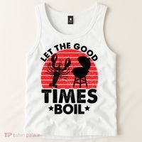 Let The Good Times Boil Funny Crawfish Tank Top thumb 2