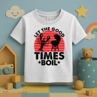 Let The Good Times Boil Funny Crawfish Toddler T-Shirt thumb 3