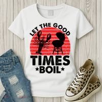 Let The Good Times Boil Funny Crawfish Women's T-Shirt thumb 3
