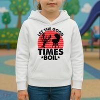 Let The Good Times Boil Funny Crawfish Kids Hoodie thumb 3