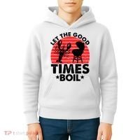 Let The Good Times Boil Funny Crawfish Kids Hoodie thumb 4