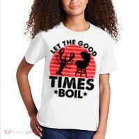 Let The Good Times Boil Funny Crawfish Kids T-Shirt thumb 2