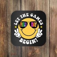 Let The Games Begin Field Day Smile Face Coaster thumb 0