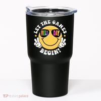 Let The Games Begin Field Day Smile Face Tumbler thumb 0