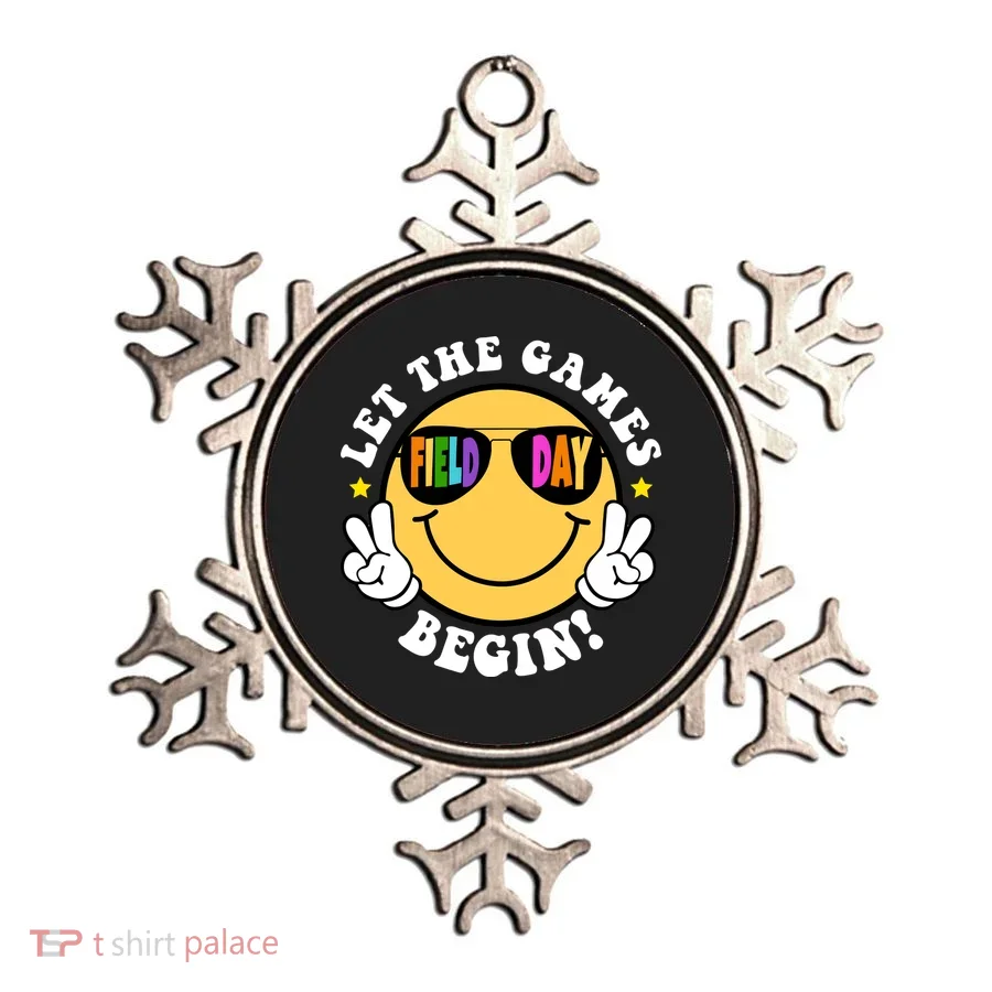 Let The Games Begin Field Day Smile Face Ornament