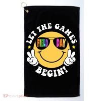 Let The Games Begin Field Day Smile Face Golf Towel thumb 0