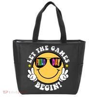 Let The Games Begin Field Day Smile Face Tote Bag thumb 0