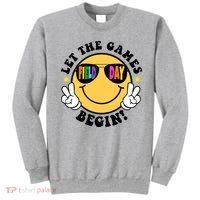 Let The Games Begin Field Day Smile Face Sweatshirt thumb 0