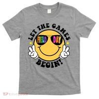 Let The Games Begin Field Day Smile Face T-Shirt thumb 0