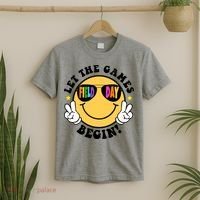 Let The Games Begin Field Day Smile Face T-Shirt thumb 2
