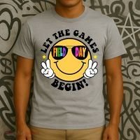 Let The Games Begin Field Day Smile Face T-Shirt thumb 3