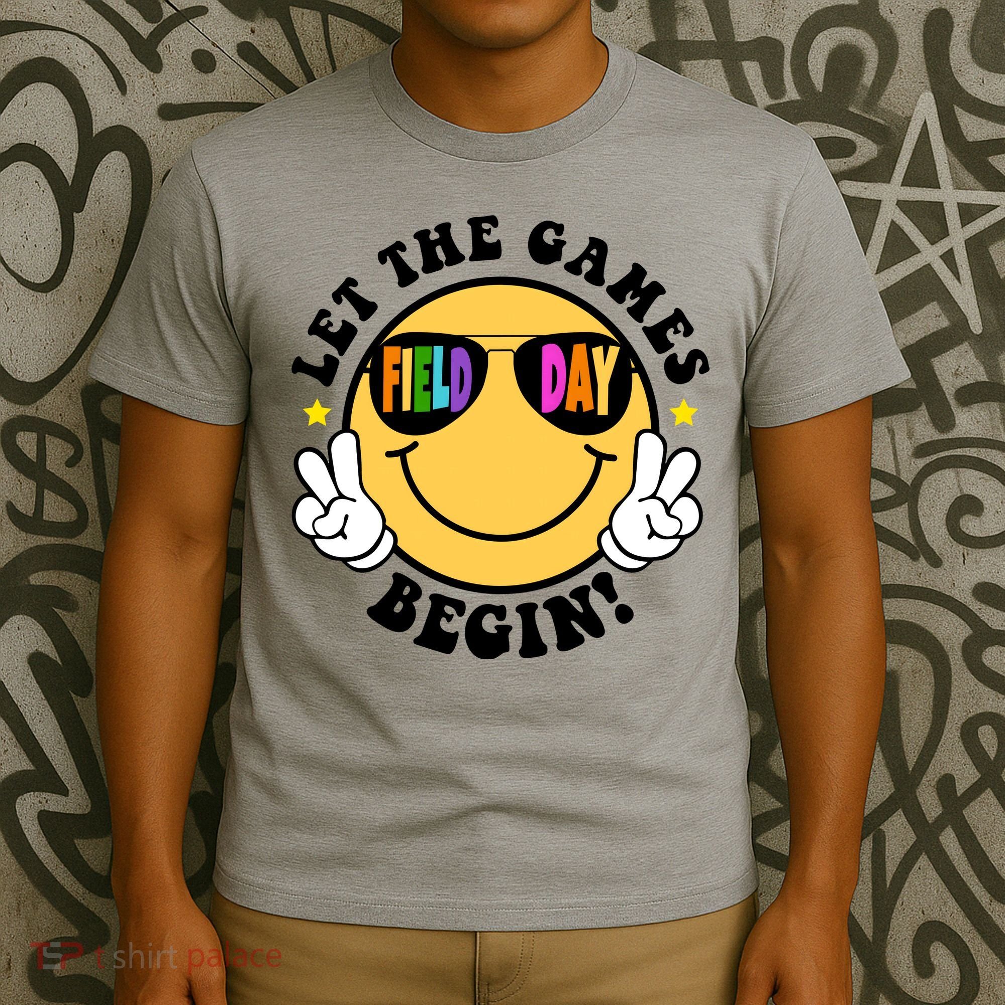 Let The Games Begin Field Day Smile Face T-Shirt