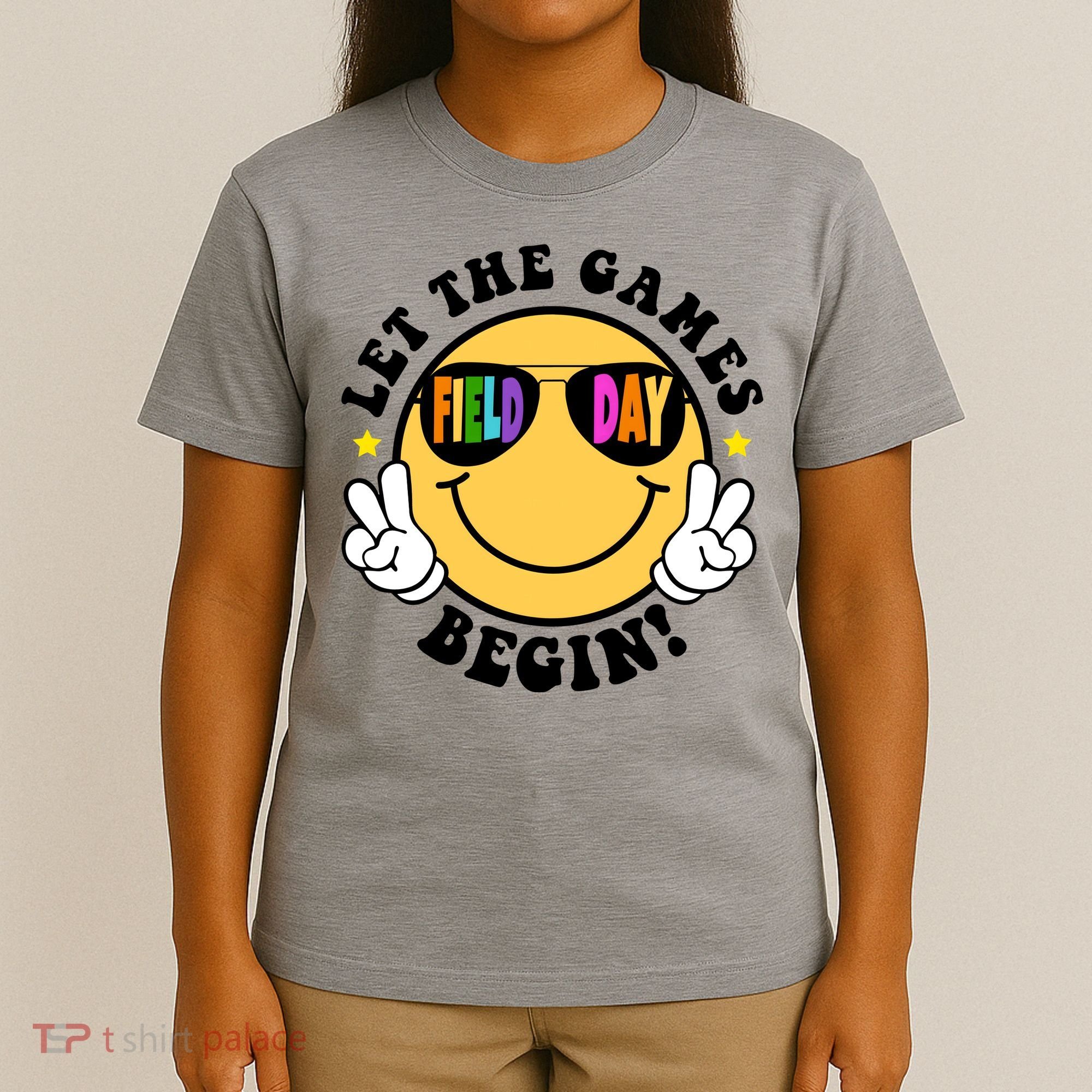 Let The Games Begin Field Day Smile Face T-Shirt