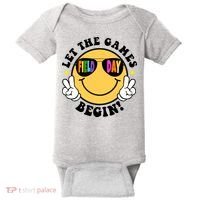 Let The Games Begin Field Day Smile Face Baby Bodysuit thumb 0