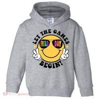 Let The Games Begin Field Day Smile Face Toddler Hoodie thumb 0