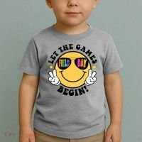 Let The Games Begin Field Day Smile Face Toddler T-Shirt thumb 2