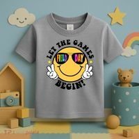 Let The Games Begin Field Day Smile Face Toddler T-Shirt thumb 3