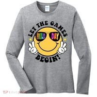 Let The Games Begin Field Day Smile Face Women's Long Sleeve Shirt thumb 0