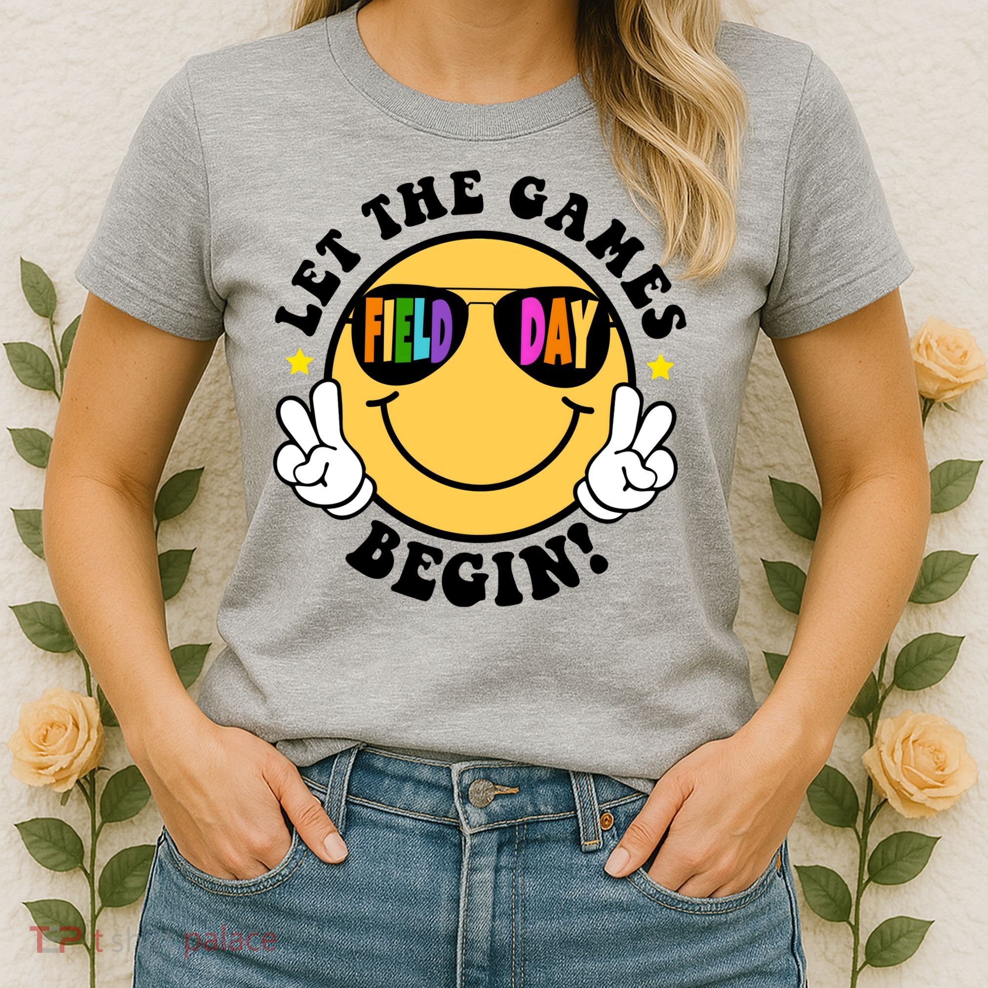 Let The Games Begin Field Day Smile Face Women's T-Shirt